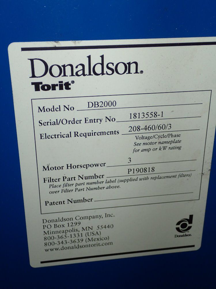 Donaldson Torit Downdraft Table