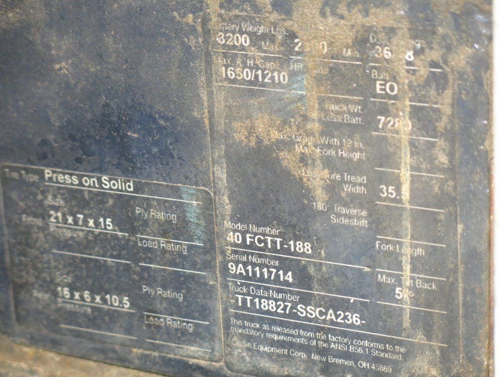 Crown 3600# Electric Forklift - 40fctt-188