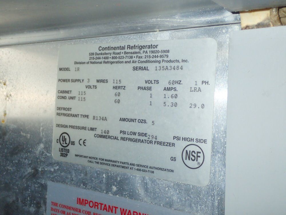 Continental Portable S/s Refrigerator