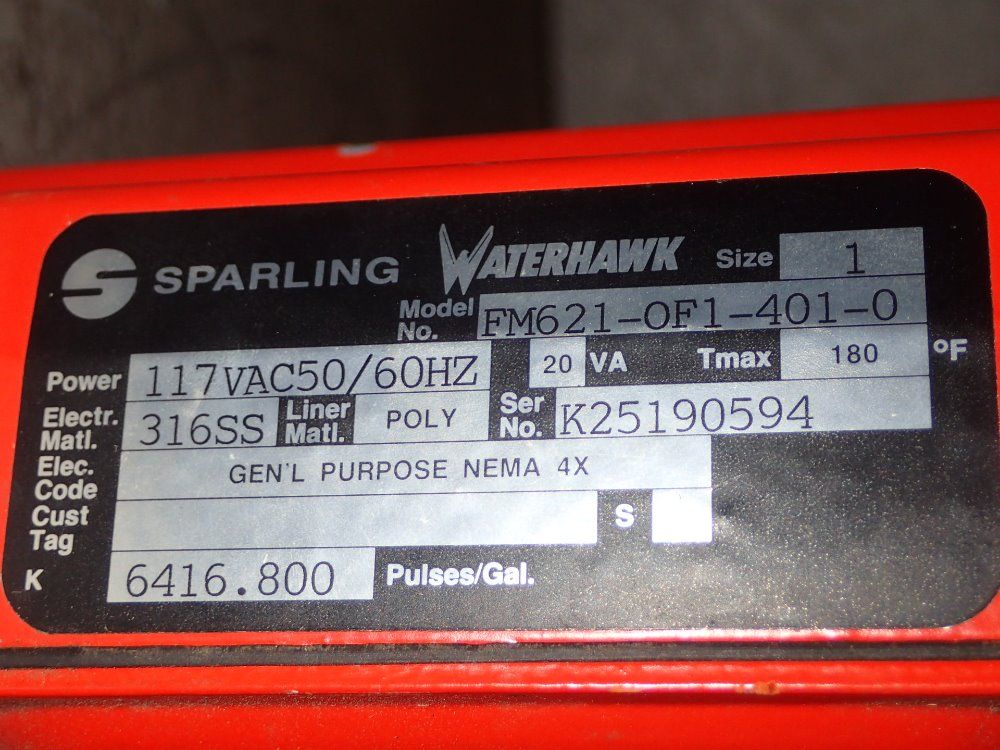 Sparling/waterhawk Water Flow Meter