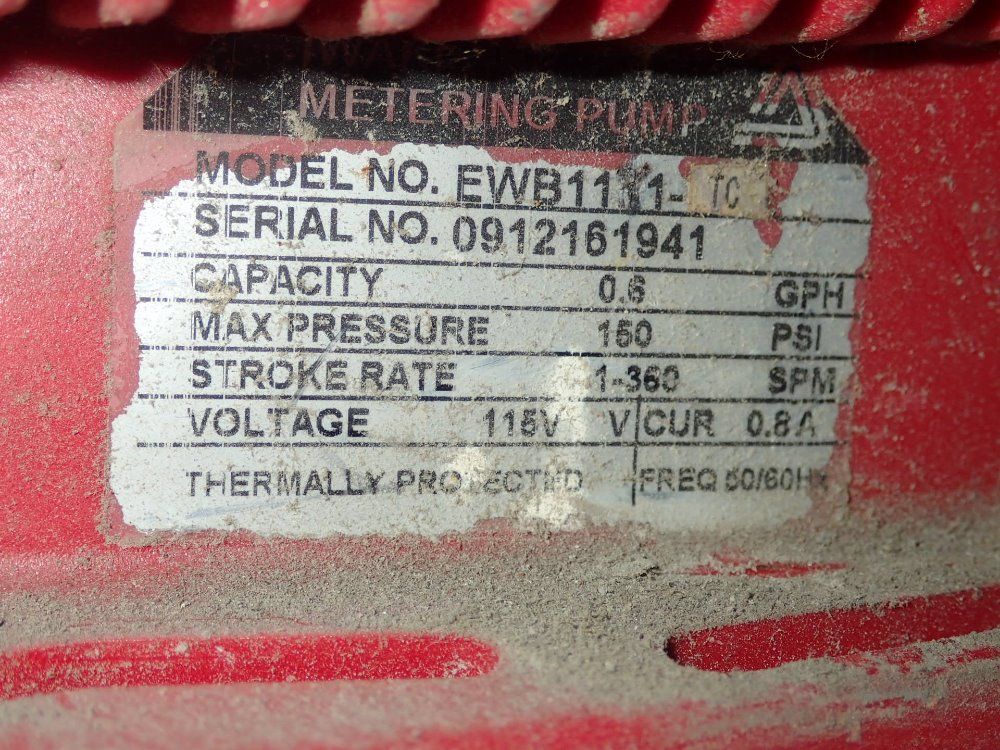 Iwaki .6 Gph Metering Pump - Ewb10y1tc