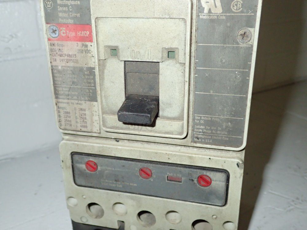 Westinghouse 400a/600v Circuit Breaker - Rncp400x