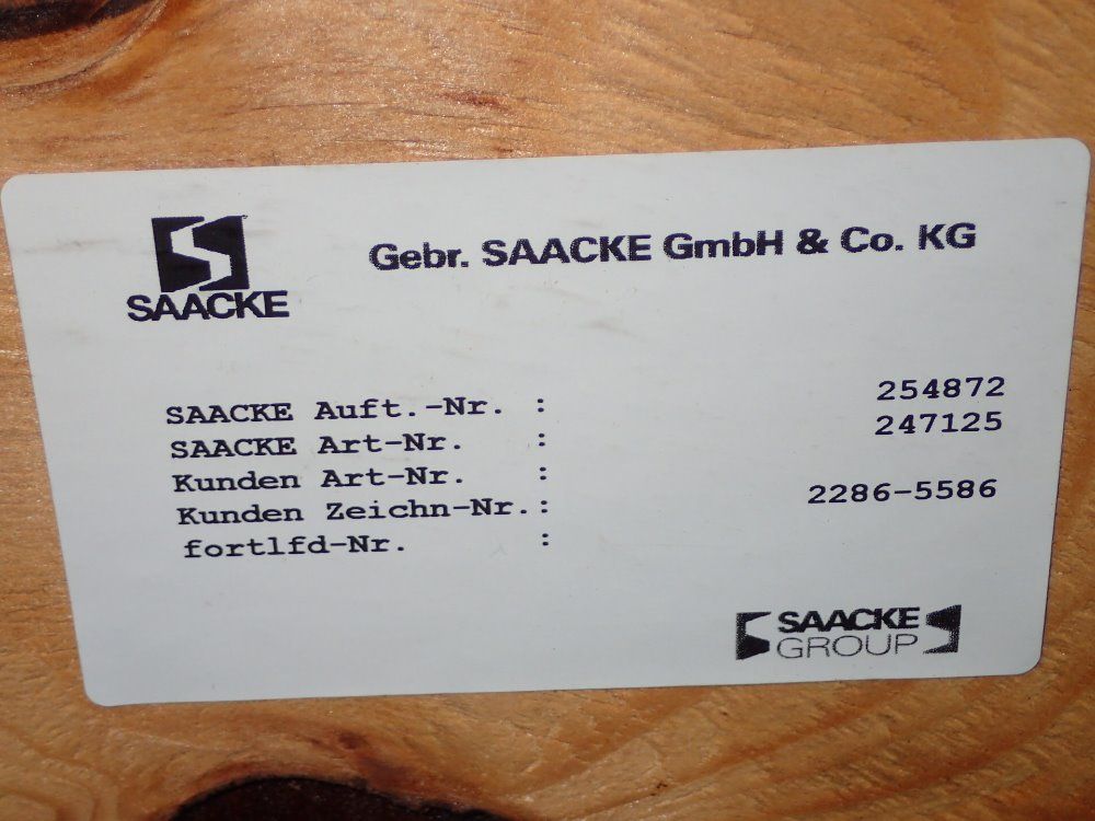 Saacke Gear Hob