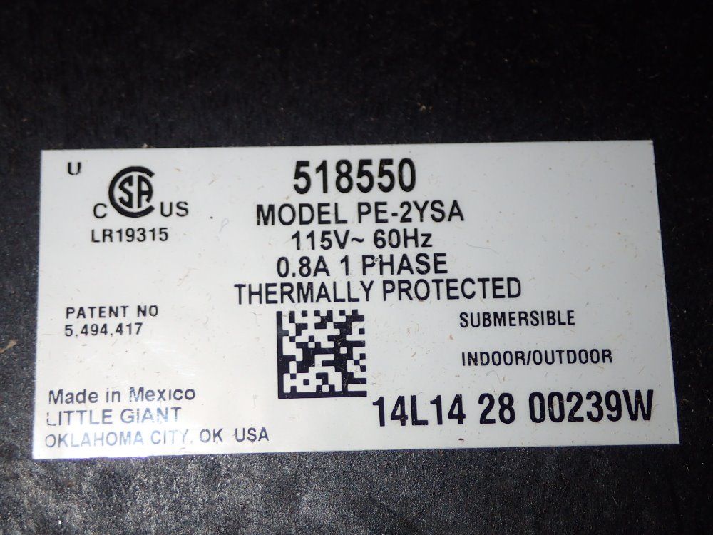 Little Giant Submersible Pump