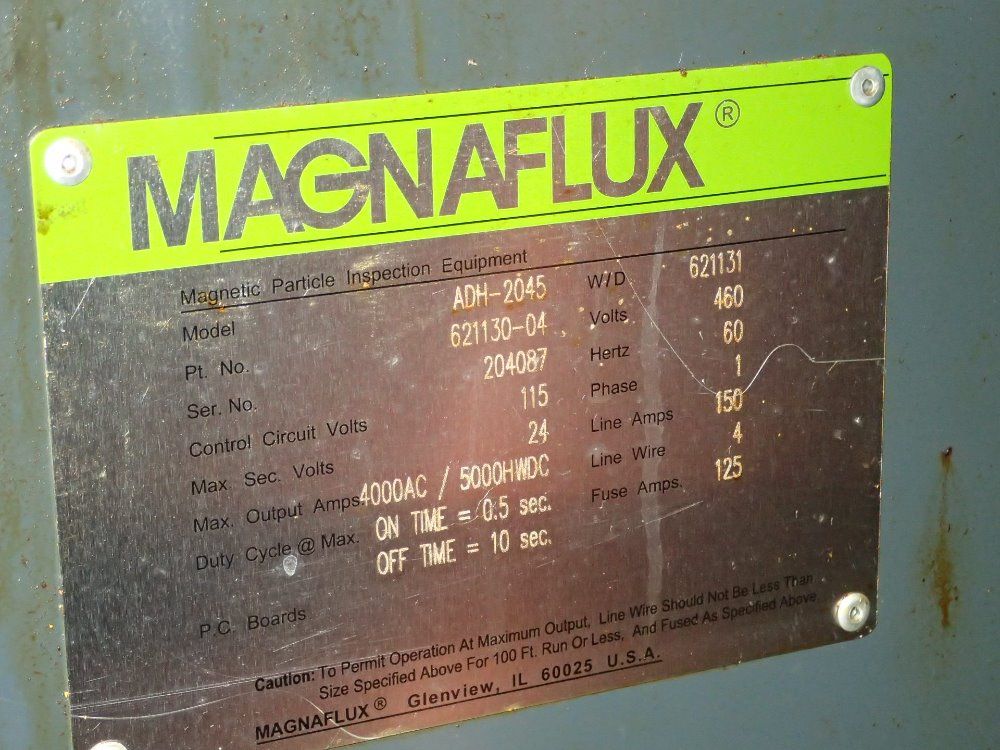 Magnaflux 4000ac / 5000hwdc Amps Magnetic Particle Inspection Machine - Adh-2045
