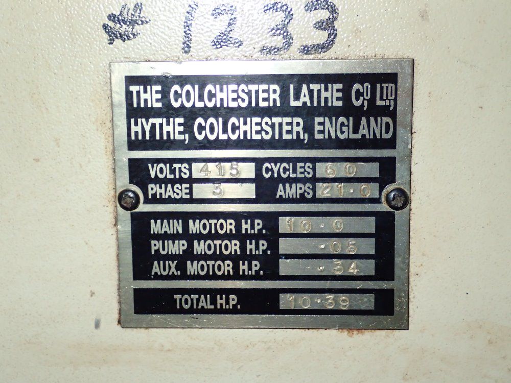 Clausing Colchester Lathe