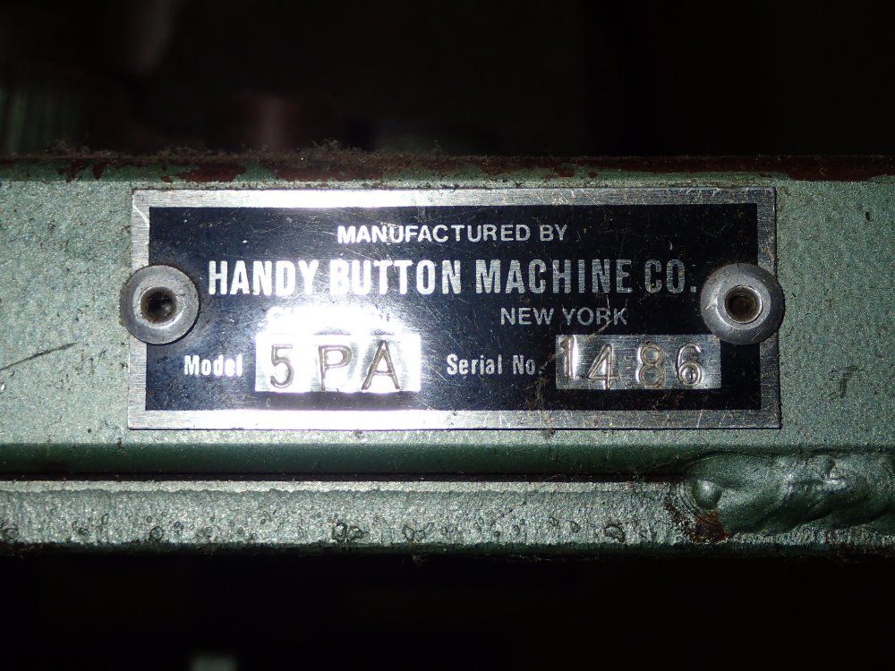 Handy Button Machine Co. Pneumatic Eyelet Press
