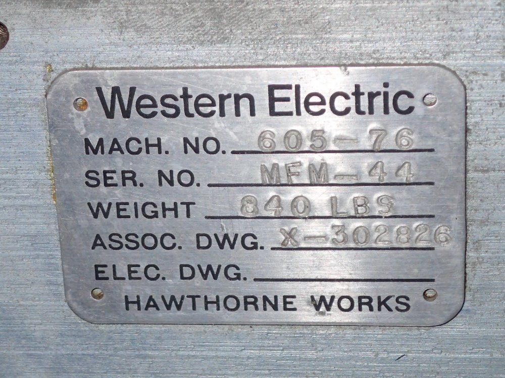 Western Electric / Plessey Masking Machine