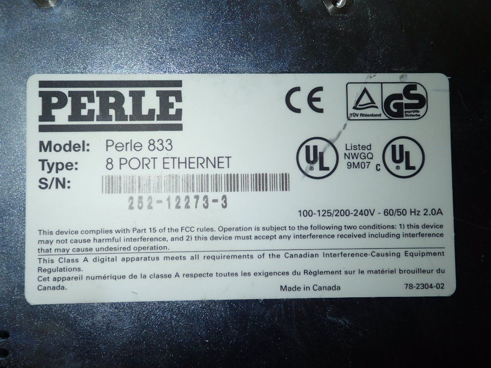 Perle 8 Port Ethernet