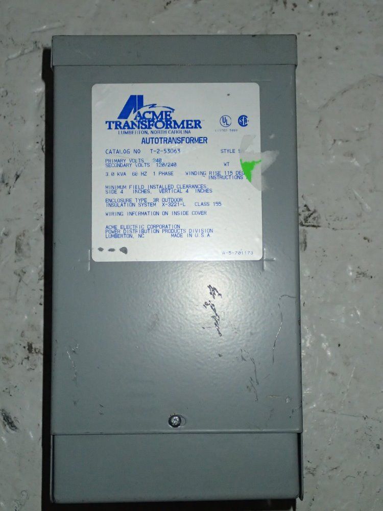 Acme 3.0 Kv Autotransformer