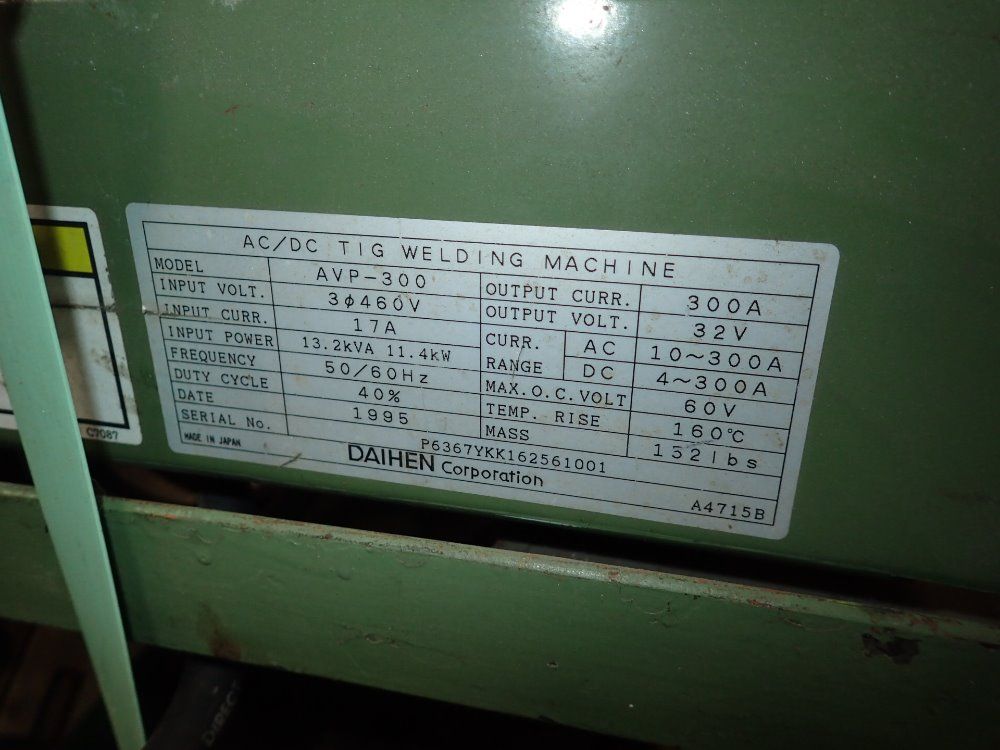 Daihen Tig Welder With Stand