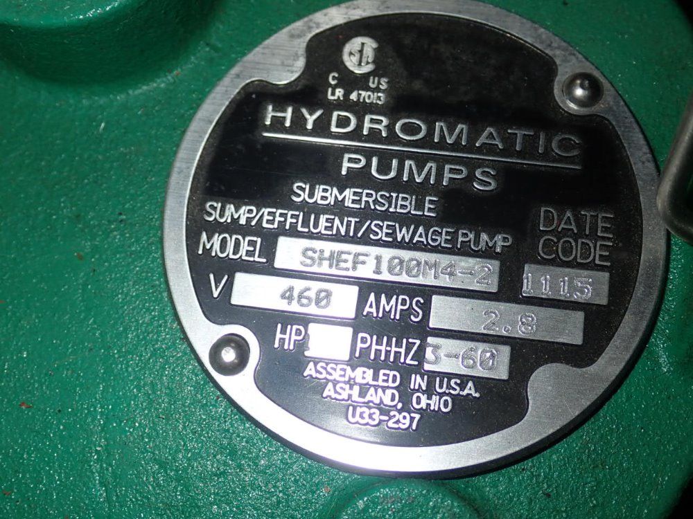 Hydromatic Pumps Submersible Sump Pump