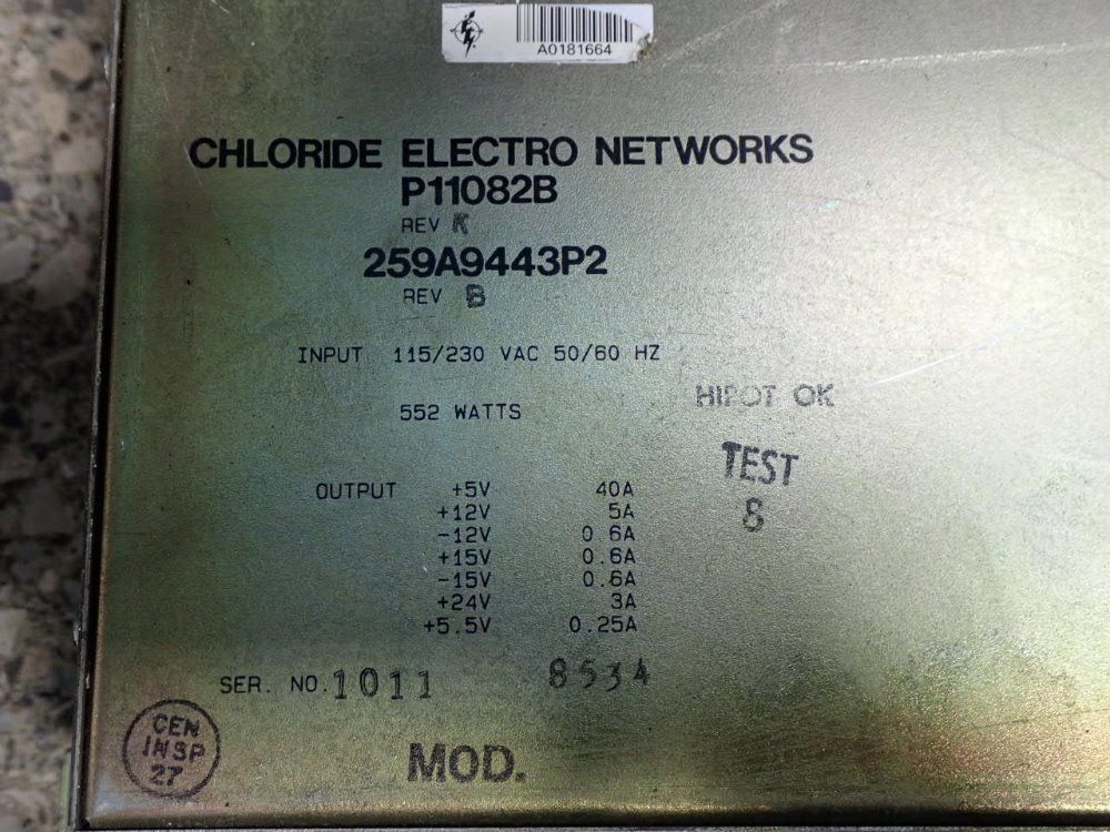 Chloride Electro Networks Power Supply