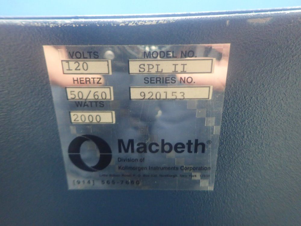 Macbeth Ultra Violet Curing System