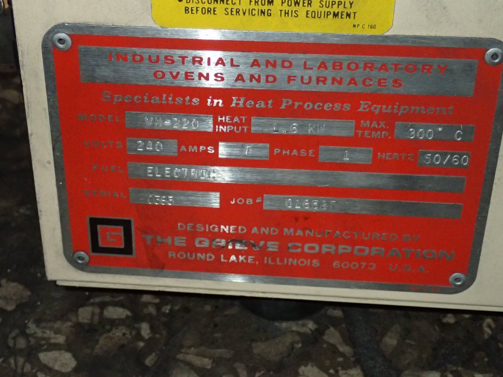 Grieve/lab Line Vacuum Oven