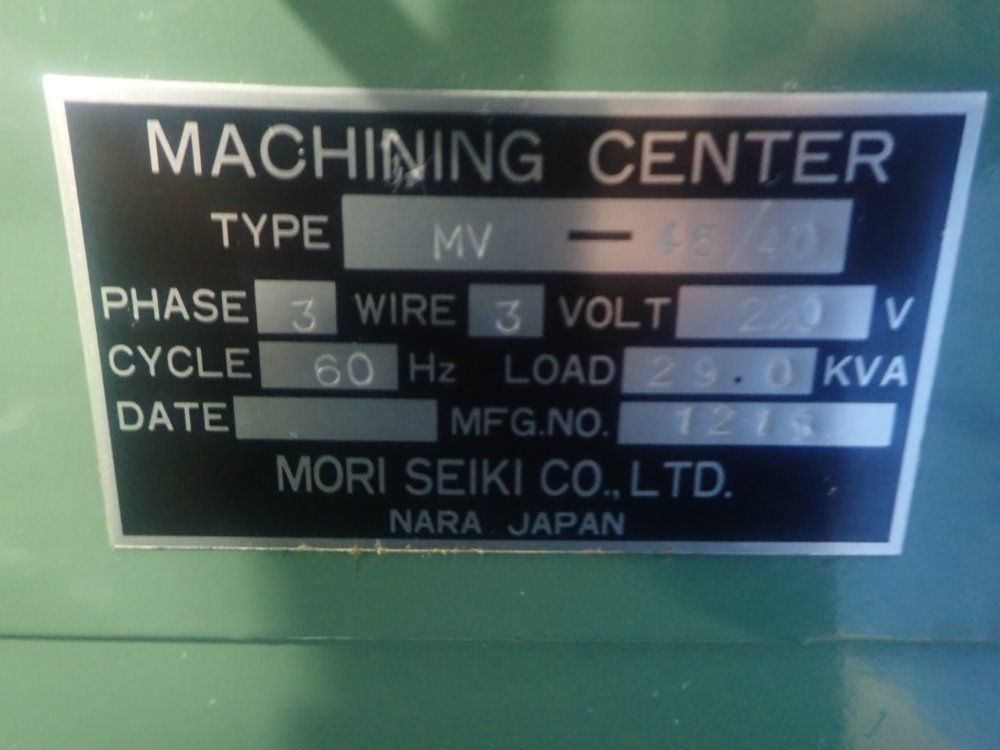 Mori Seiki Cnc Vmc