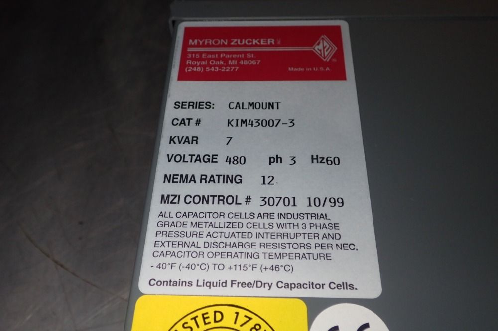 Myron Zucker Capacitor