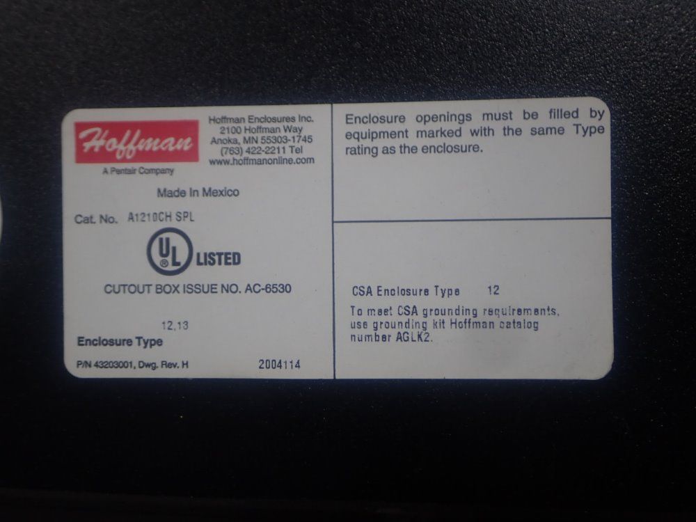 Hoffmann / Siemens Electrical Enclosure / Electrical Components