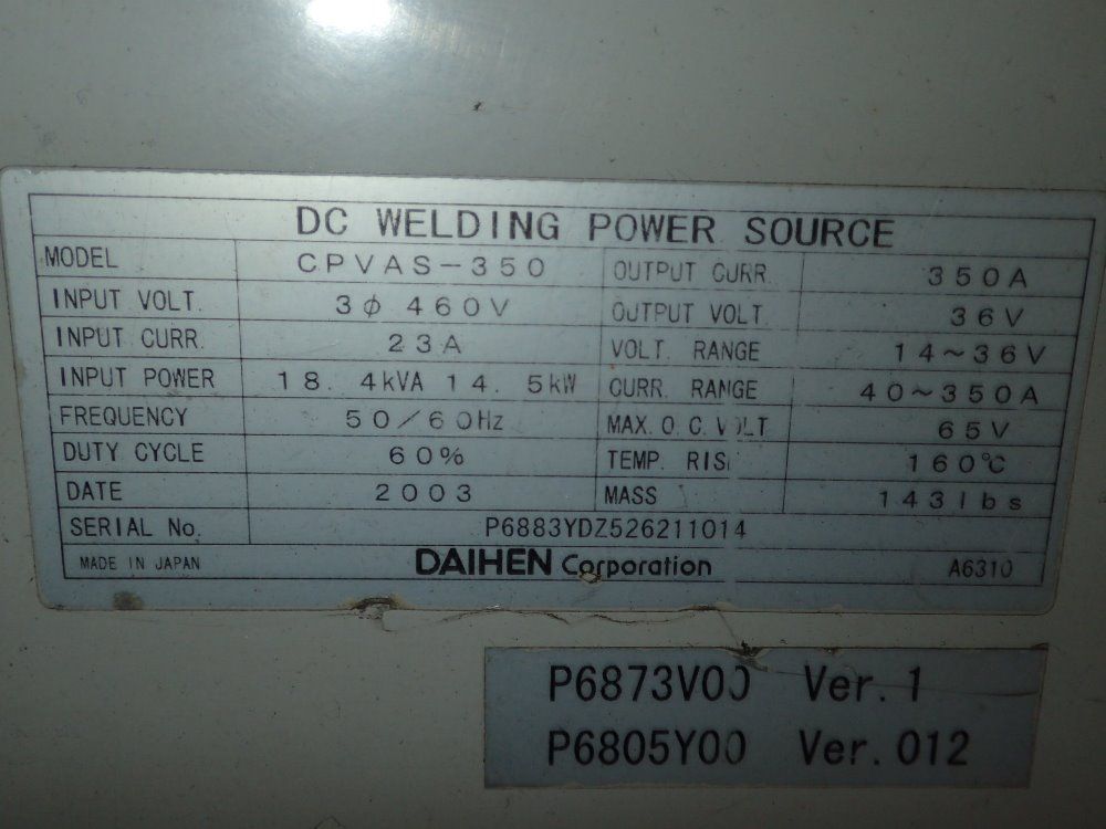Otc/ Daihen Welding Power Supply