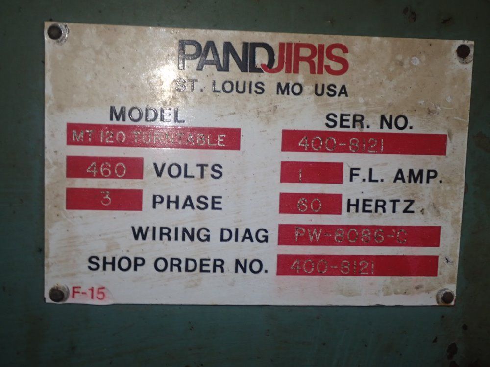 Pandjiris 12,000 / 48" Mt 120lb Turntable Turntable - Mt 120 Turntable