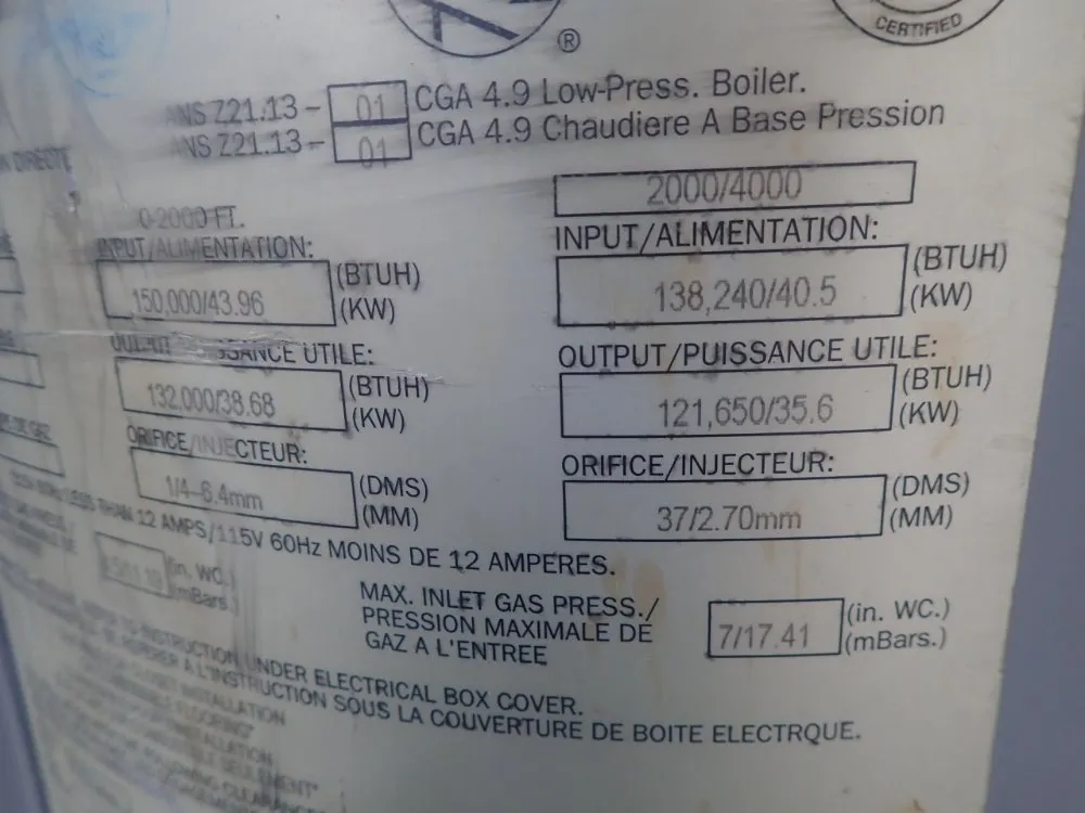 Hydrotherm Natural Gas Boiler