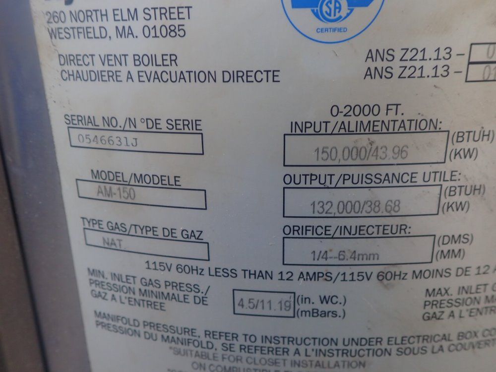 Hydrotherm Natural Gas Boiler