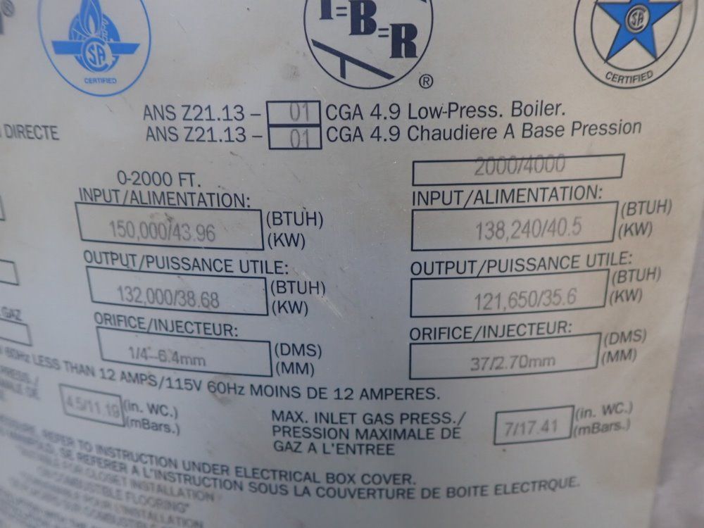 Hydrotherm Natural Gas Boiler