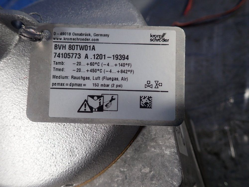 Krom Schroder Actuated Butterfly Valve