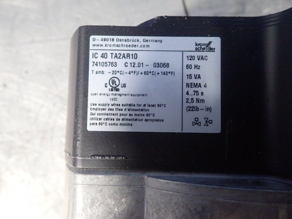 Krom Schroder Actuated Butterfly Valve