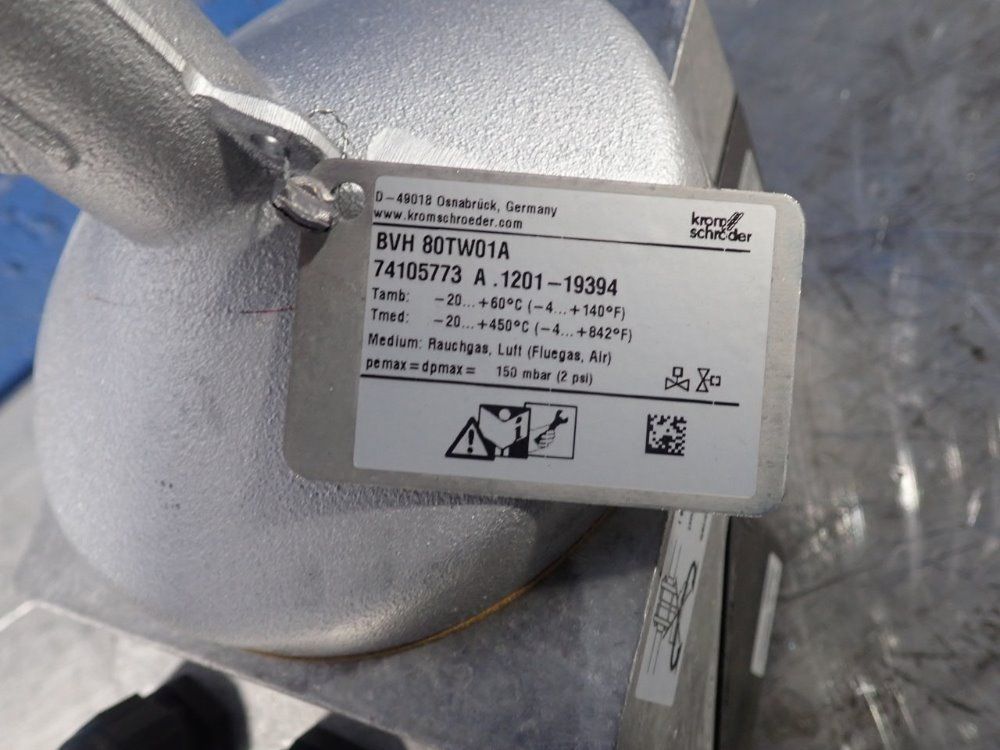 Krom Schroder Actuated Butterfly Valve