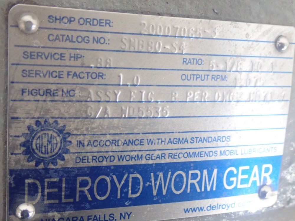 Delroyd/nuttall Gear Worm Gear