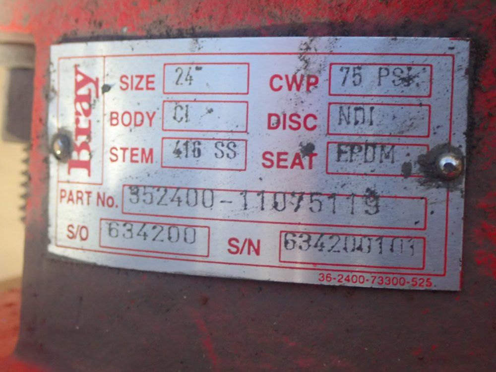 Bray/flowserve 24" 352400-11075119 Butterfly Valve - 352400-11075119