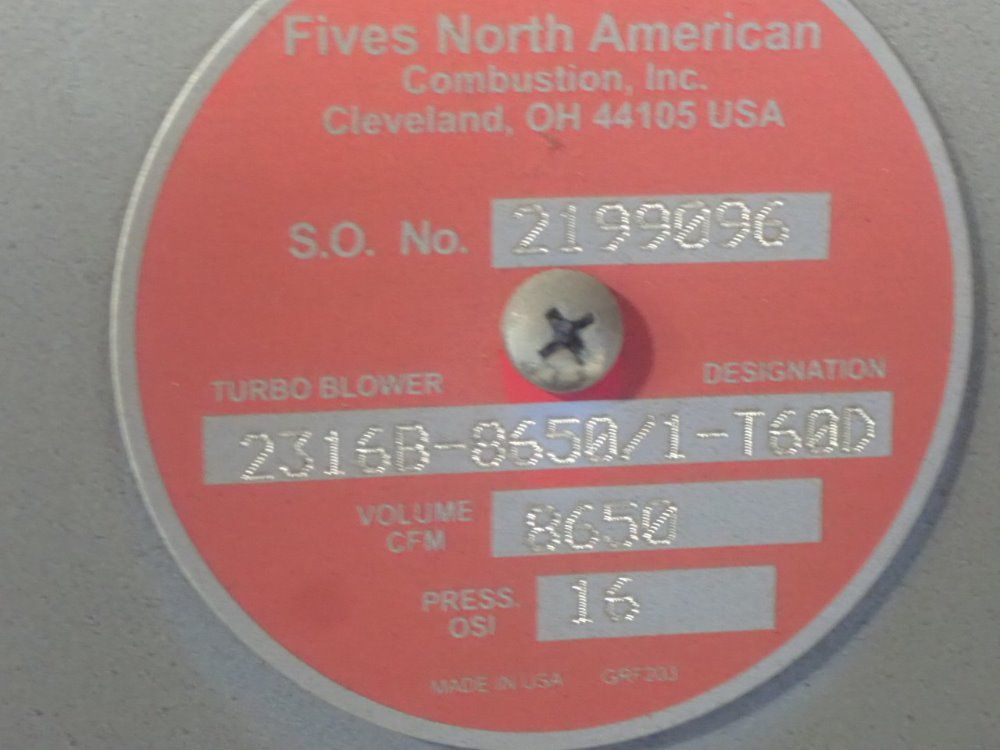 Fives North America 60 Hp 2316b-86501-t60d Blower - 2316b-86501-t60d