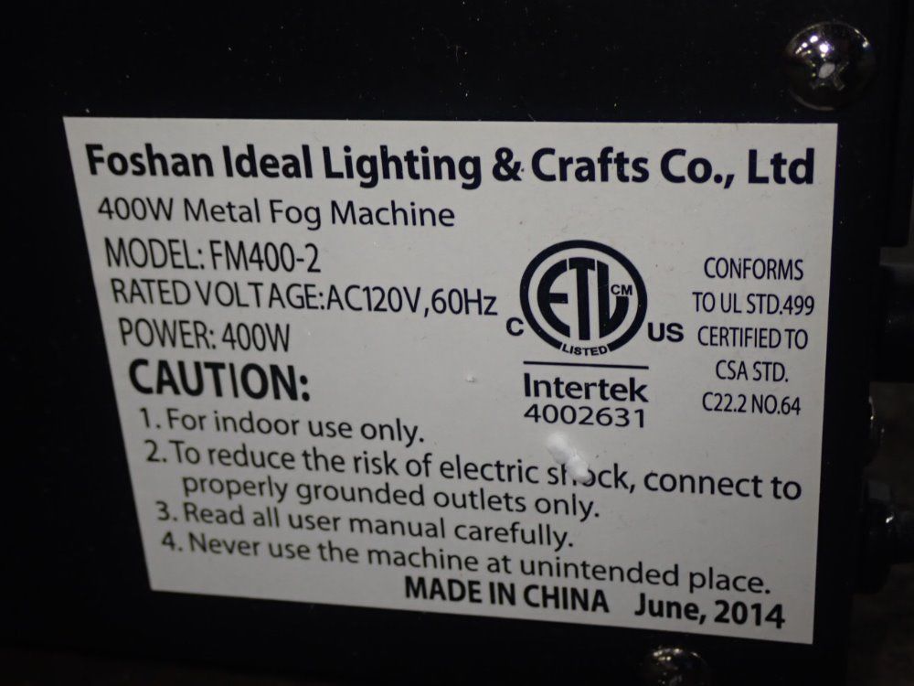 Foshan Metal Fog Machine