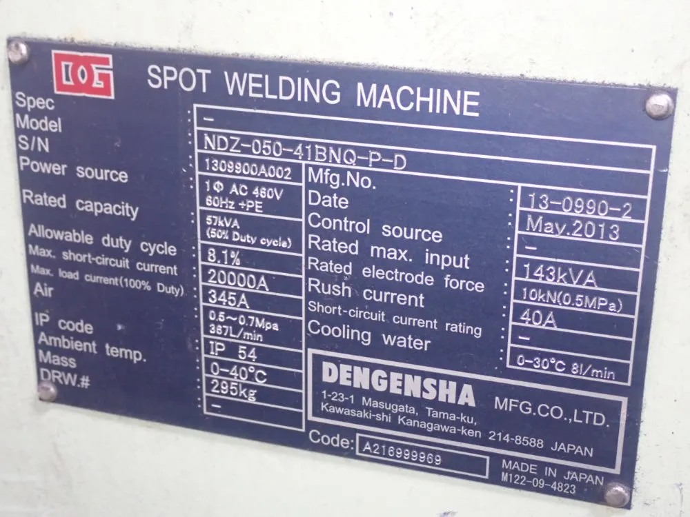 Dengensha Spot Welder