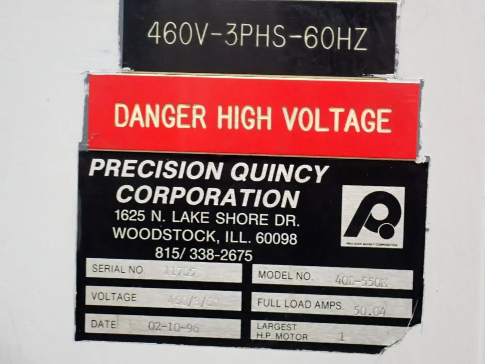 Precision Quincy 29" X 55" X 60" Chamber 40d-550m Electric Oven - 40d-550m