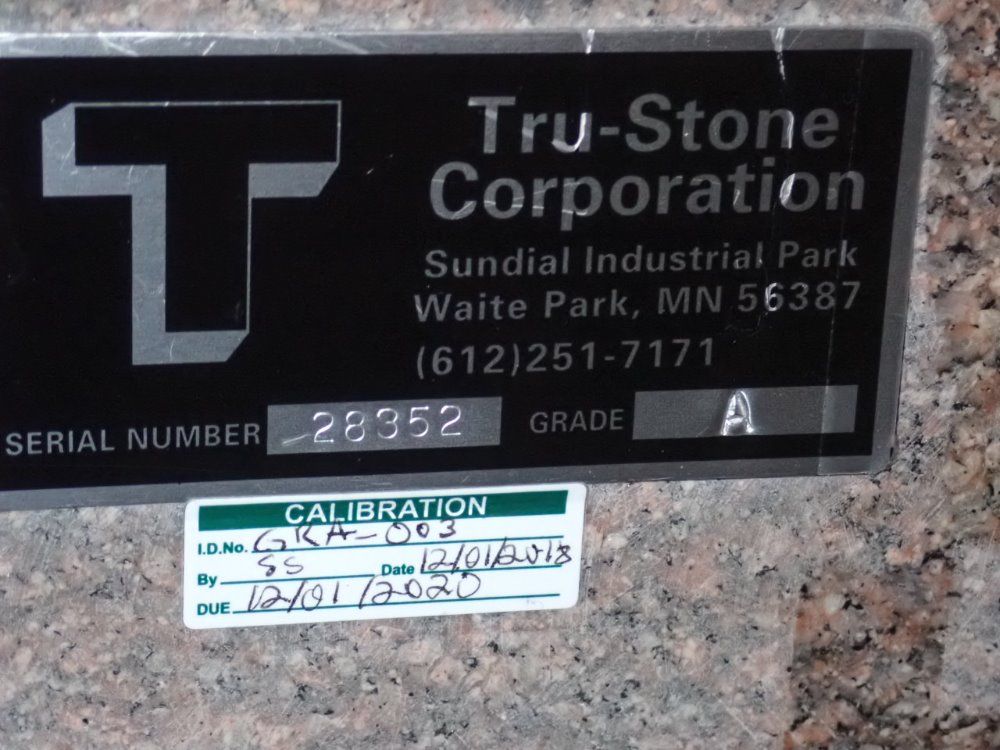 Tru-stone Granite Surface Plate