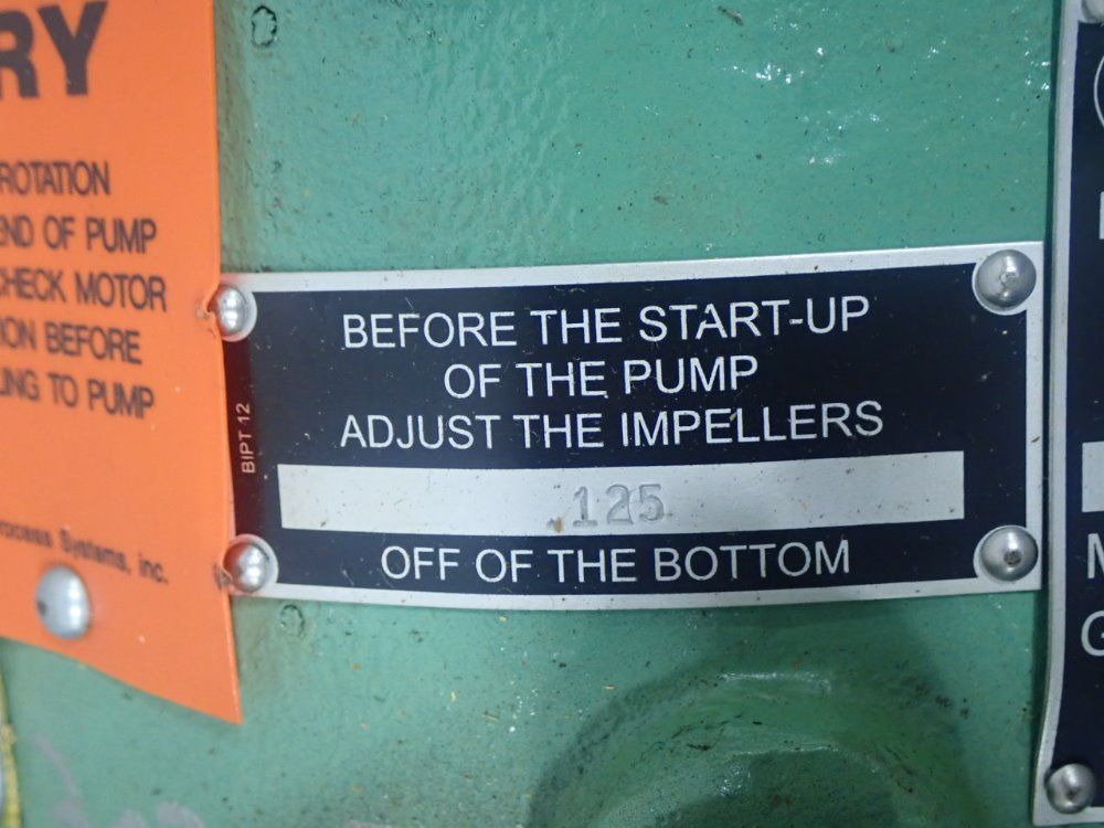 Process Systems W10-mr45982 Industrial Vertical Turbine Pump - W10-mr45982