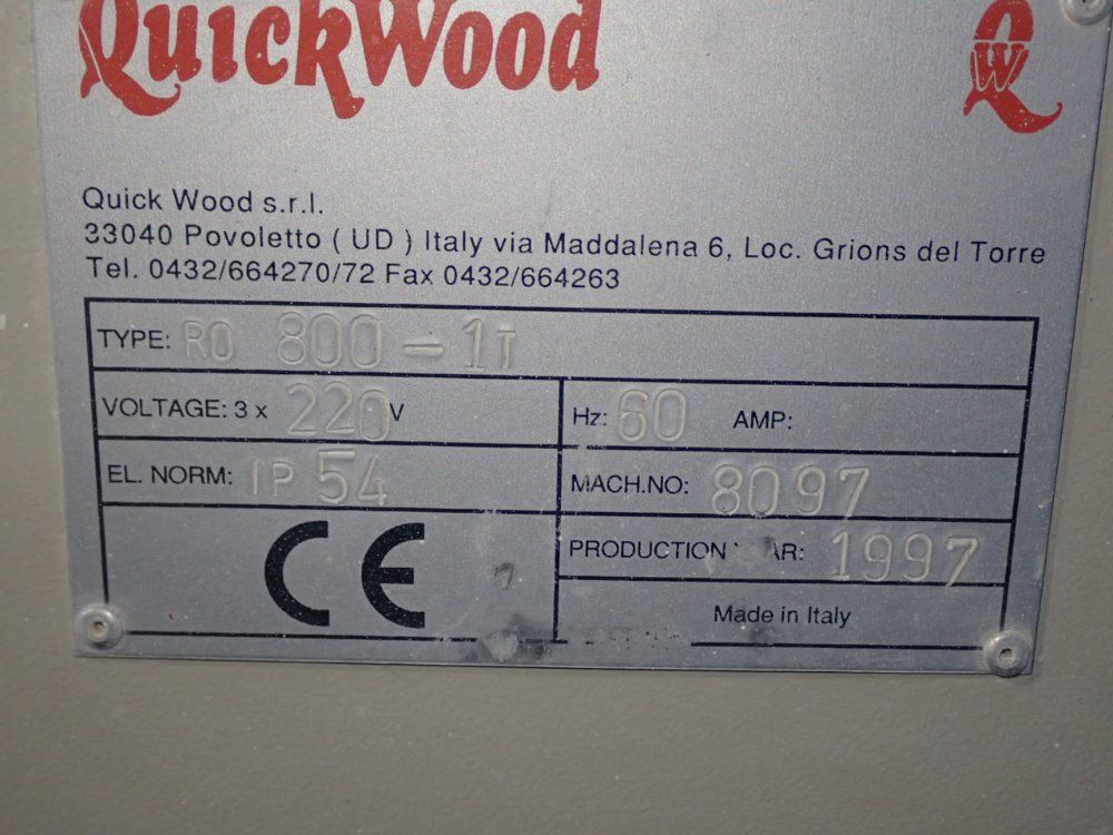 Quick Wood 18" Ro 800-1t Conveyorized Finisher - Ro 800-1t