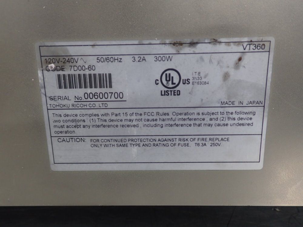 Vt 360 Barcode/label Printer