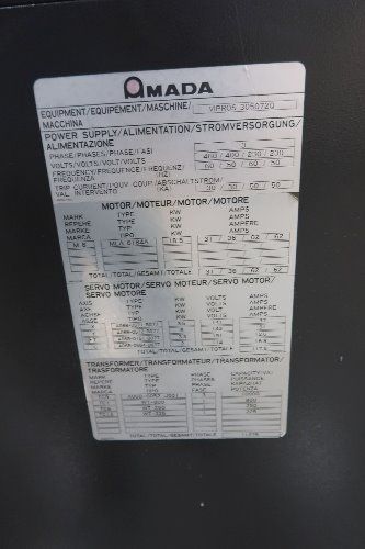 Amada 33 Ton Cnc Turret Punch - Vipros 357 Queen