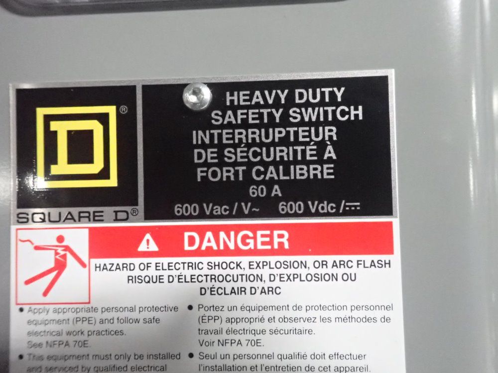 Square D Fusible Disconnect/shut Off