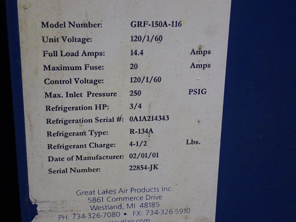 Great Lakes Air Air Dryer