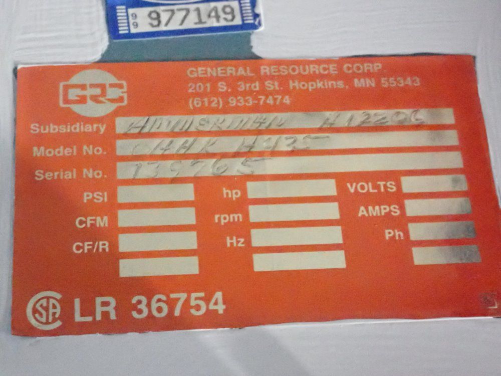 Grc/general Resources Corp Blower