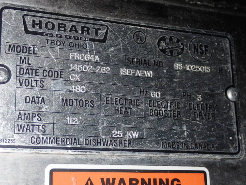 Hobart Commercial Dishwasher