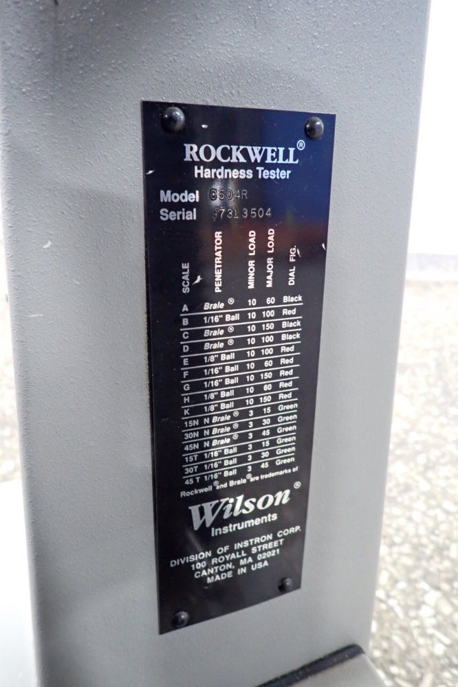 Wilson/rockwell Hardness Tester