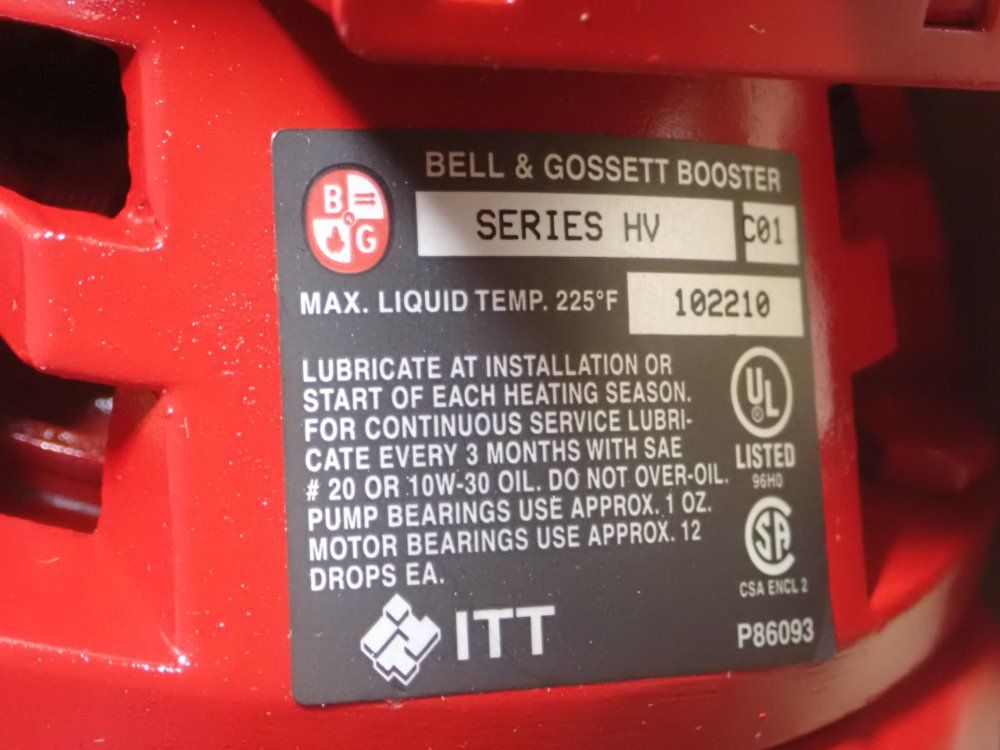 Bell & Gossett Booster Pump