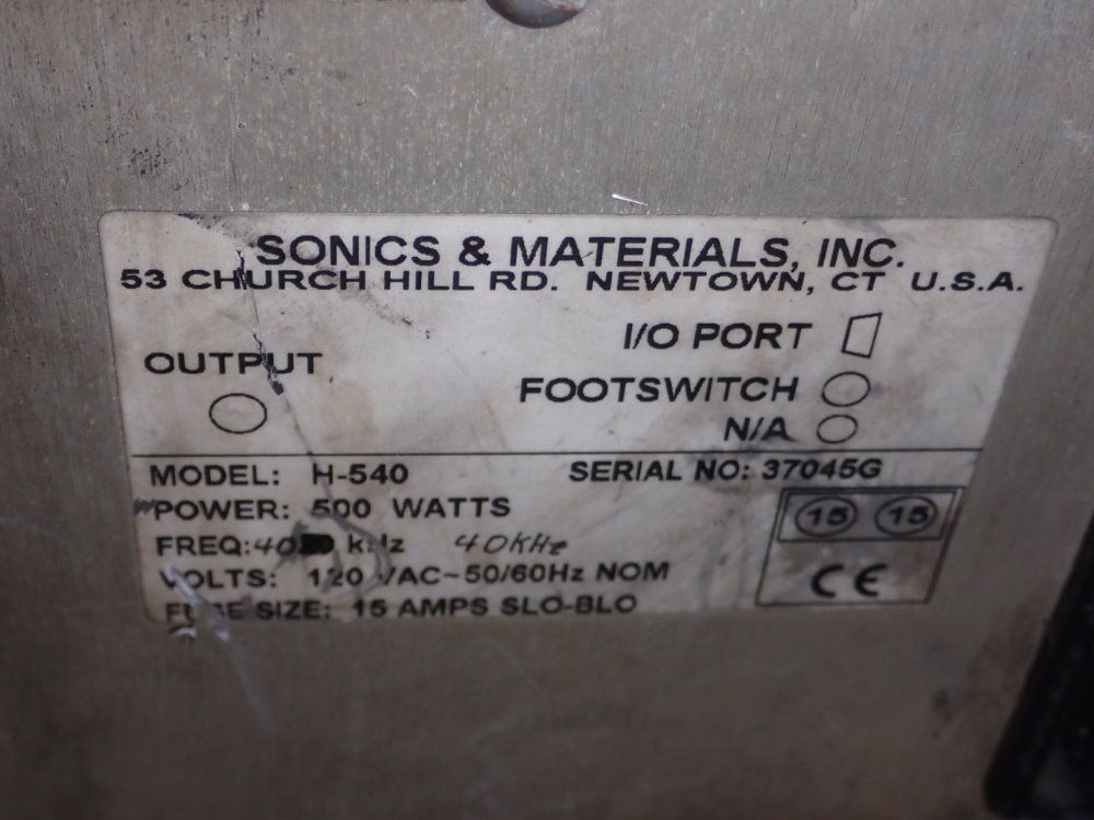 Sonics & Materials Inc Welder/power Supply