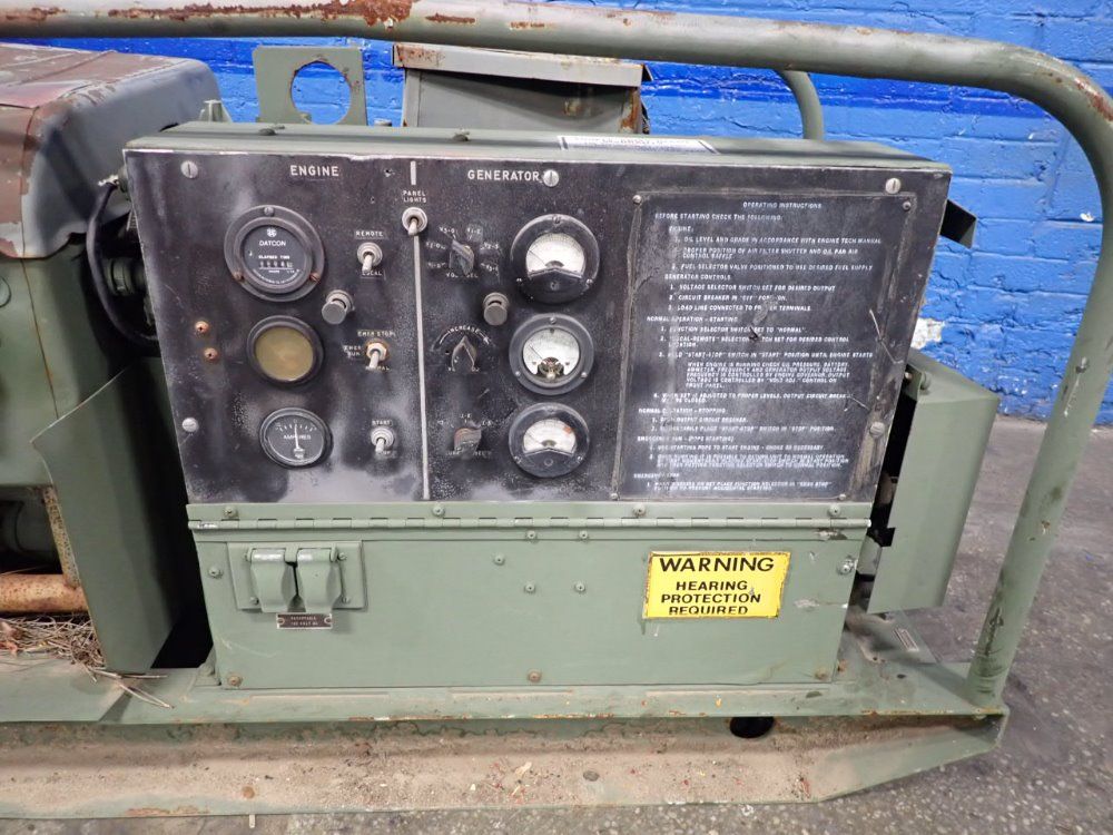 U S Army 10 Kw Mep-018a Generator/gas Engine - Mep-018a