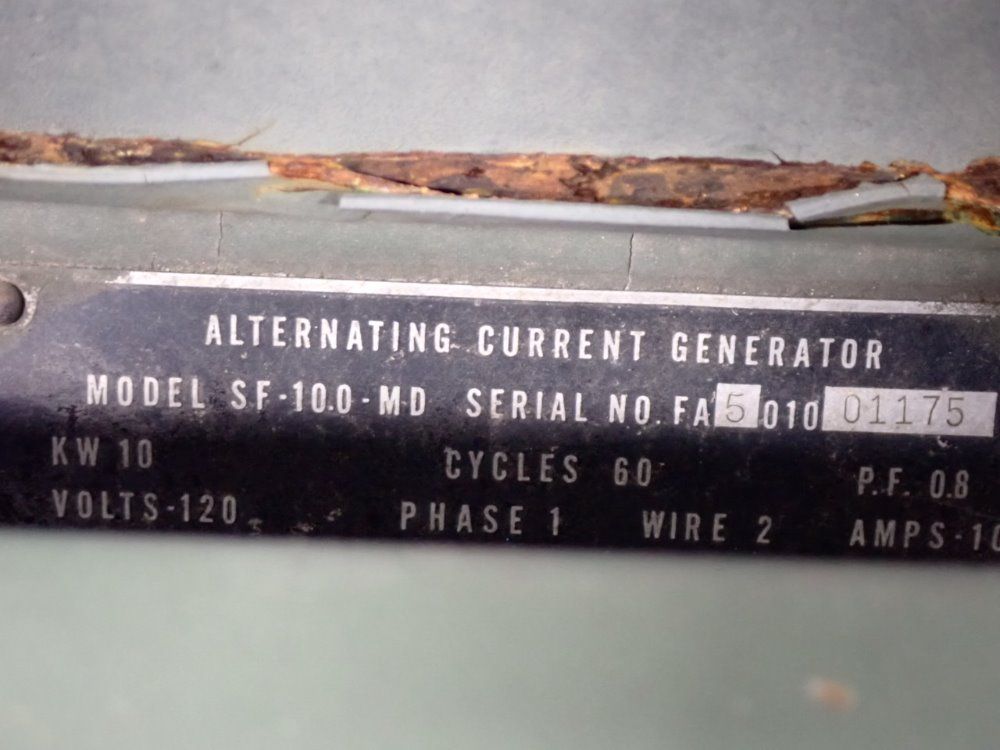 U S Army 10 Kw Mep-018a Generator/gas Engine - Mep-018a